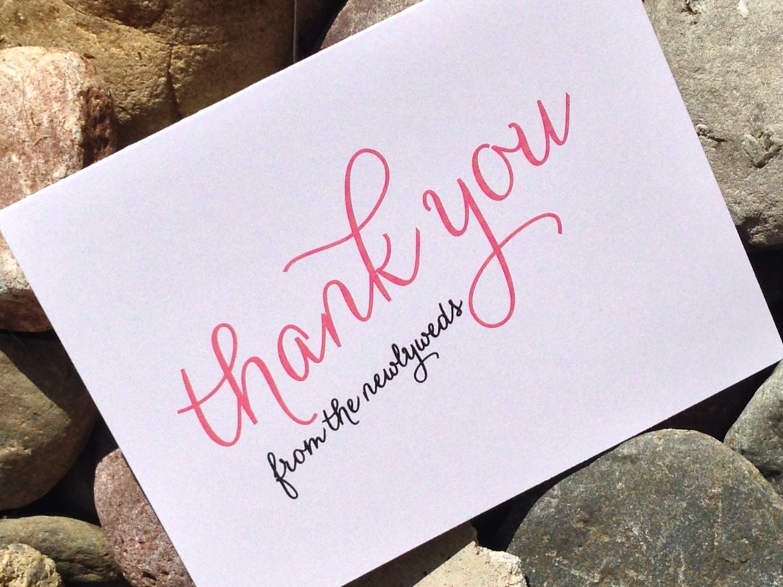 Wedding Thank You Cards Bridal Shower Thank You Notes Thank
