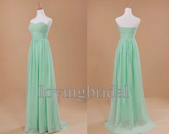 A-line Sweetheart Sleeveless Floor-length Chiffon Prom Dress With ...