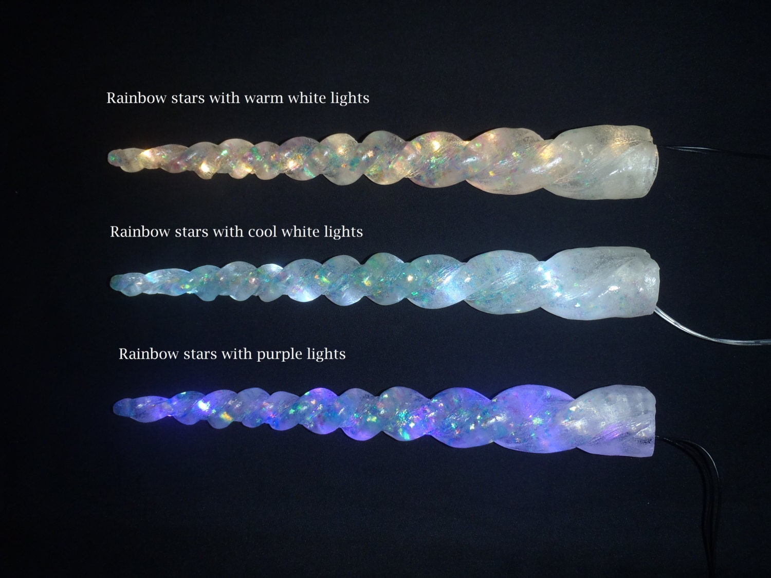 unicorn horn with LED lights by The Painted by ThePaintedPonyTack