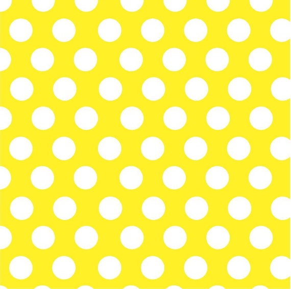Yellow POLKA DOT patterned vinyl sheet by
