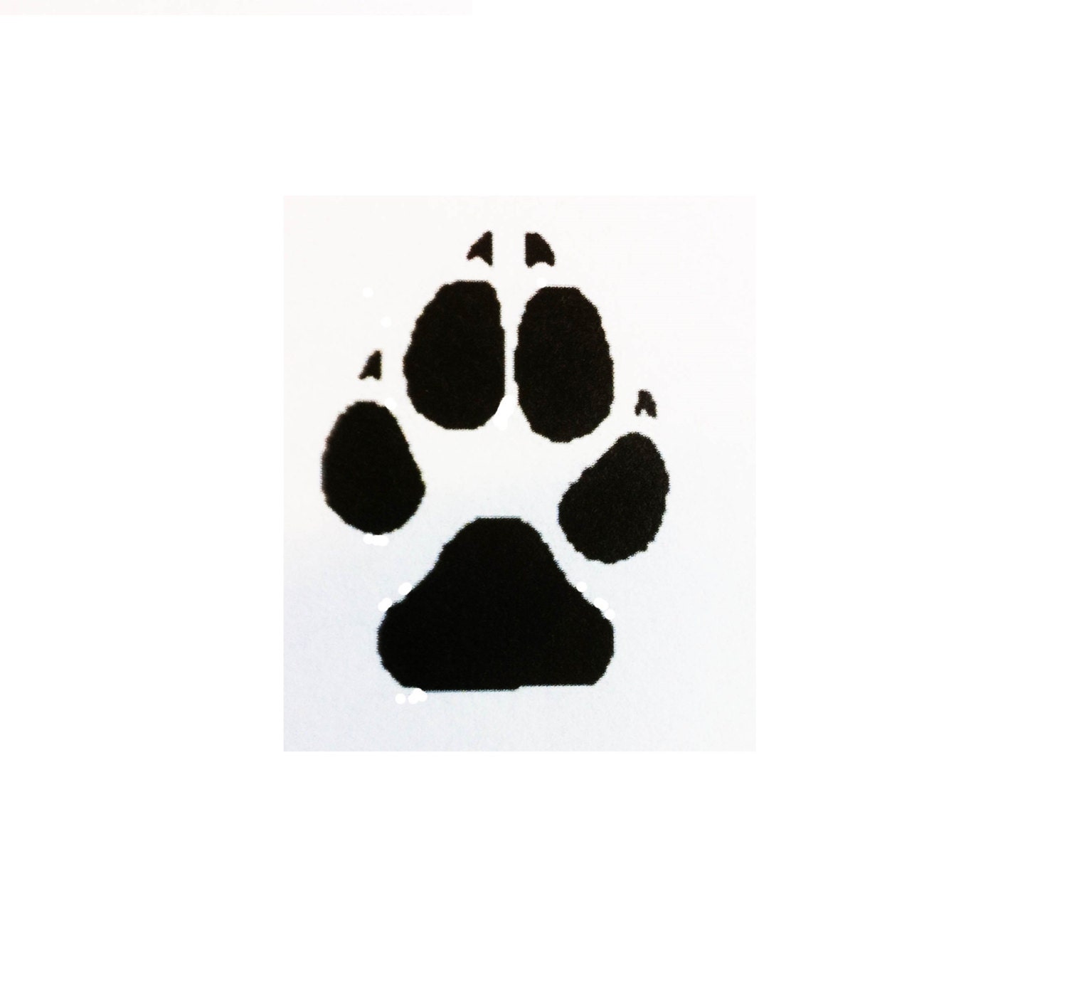 Wolf Paw Print 3 Decal