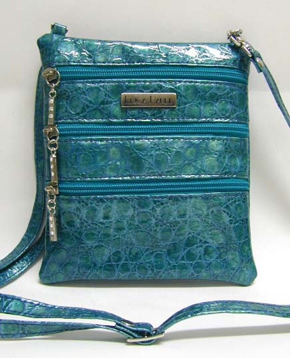 ON SALE! Aquamarine Leather Mini Cross-body Bag, Small Shoulder Bag ...