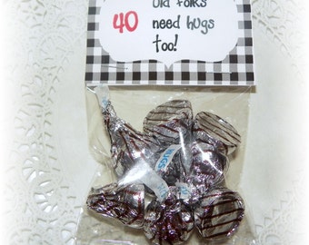 40th Birthday Printable Bag topper,party,favor (DIY)
