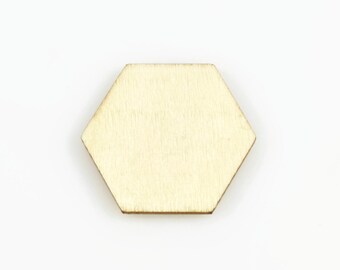 HEXAGON WOOD CUTOUT (Set of 10) - Hexagon Laser Cut Natural Wood Cutout (3cm x 3.5cm)