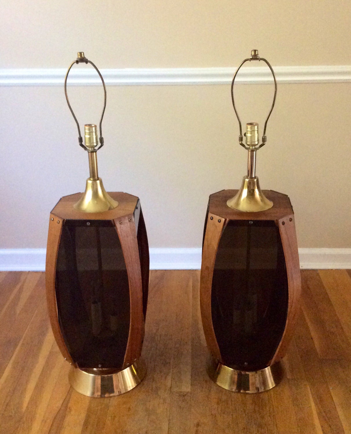 Large Mid Century Modern Lamp Set