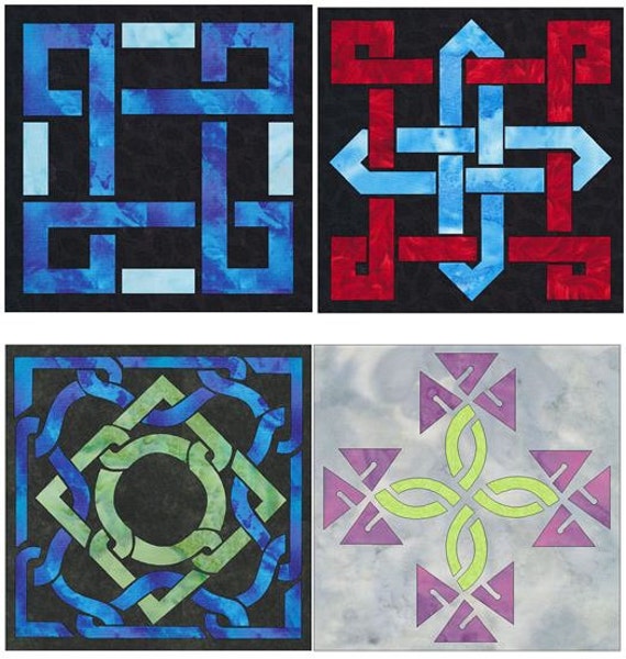 Easy Celtic Knot 4 Block Quilt Applique By HumburgCreations