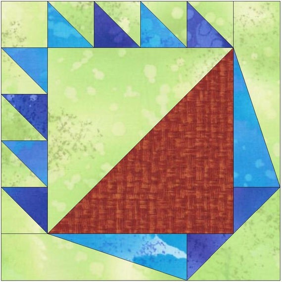 Download Scrap Basket Paper Piece Foundation Quilting Block Pattern