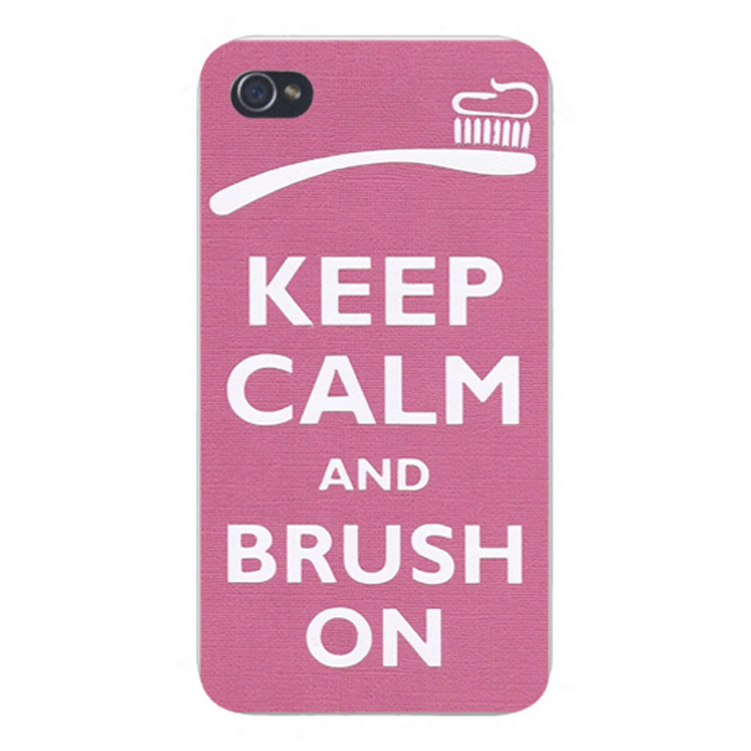 Apple iPhone Custom Case White Plastic Snap on Keep Calm and