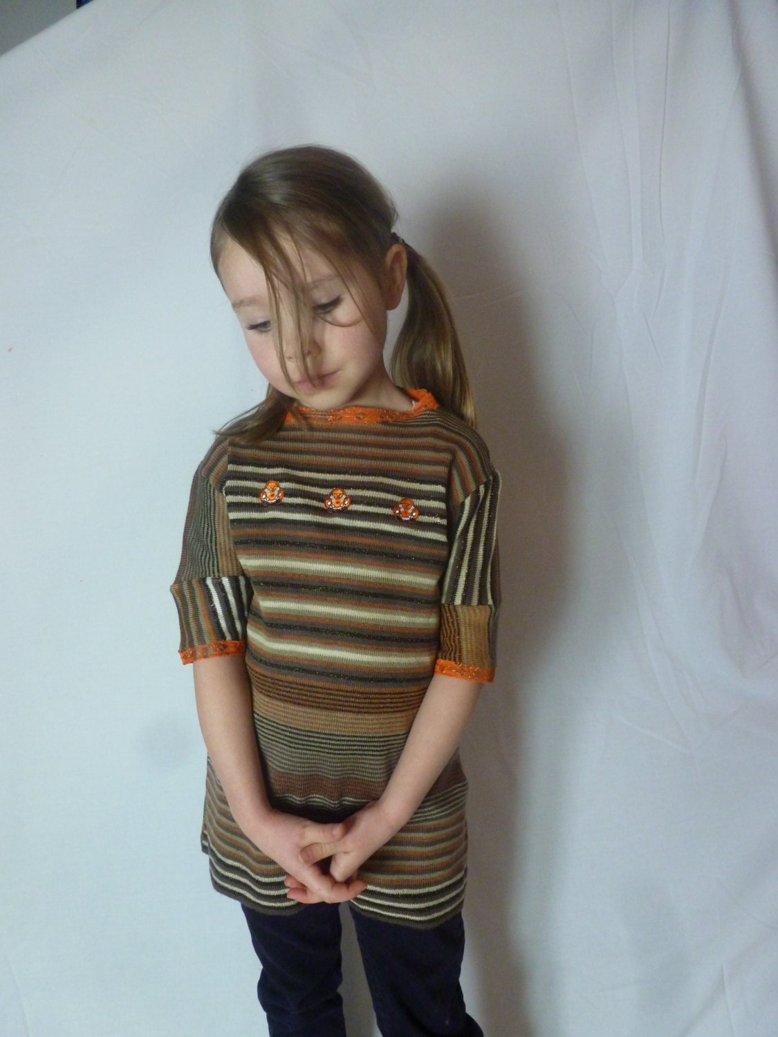 Girls Jumper Dress Child's Knitted Dress Kids by LilyStarZorric
