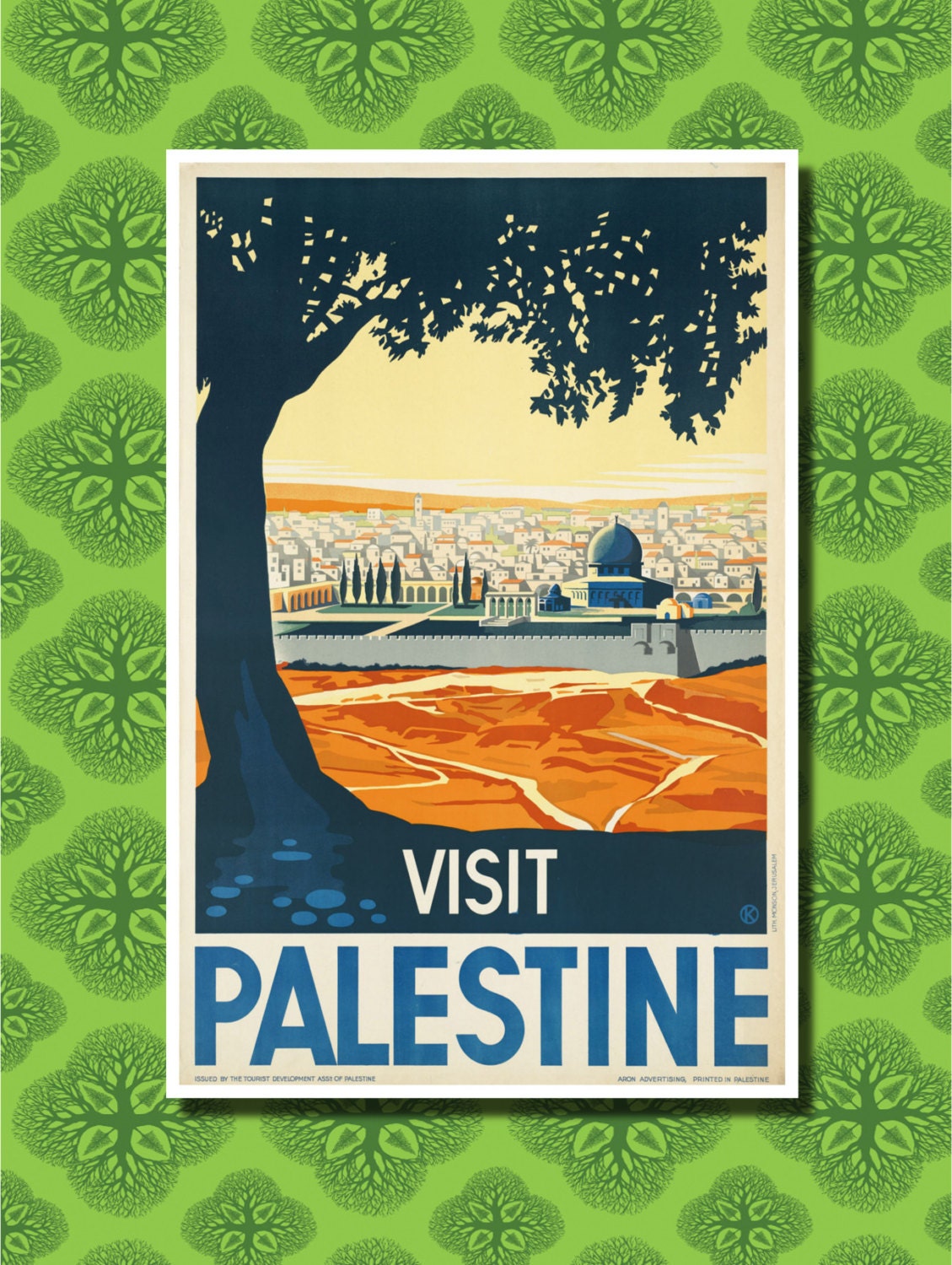 Visit Palestine Travel Poster Wall Decor 7 Print Sizes   Il Fullxfull.505118038 I6ze 