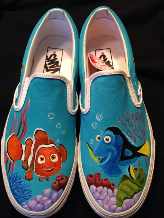 Items similar to Custom Hand Painted Shoes - Disney