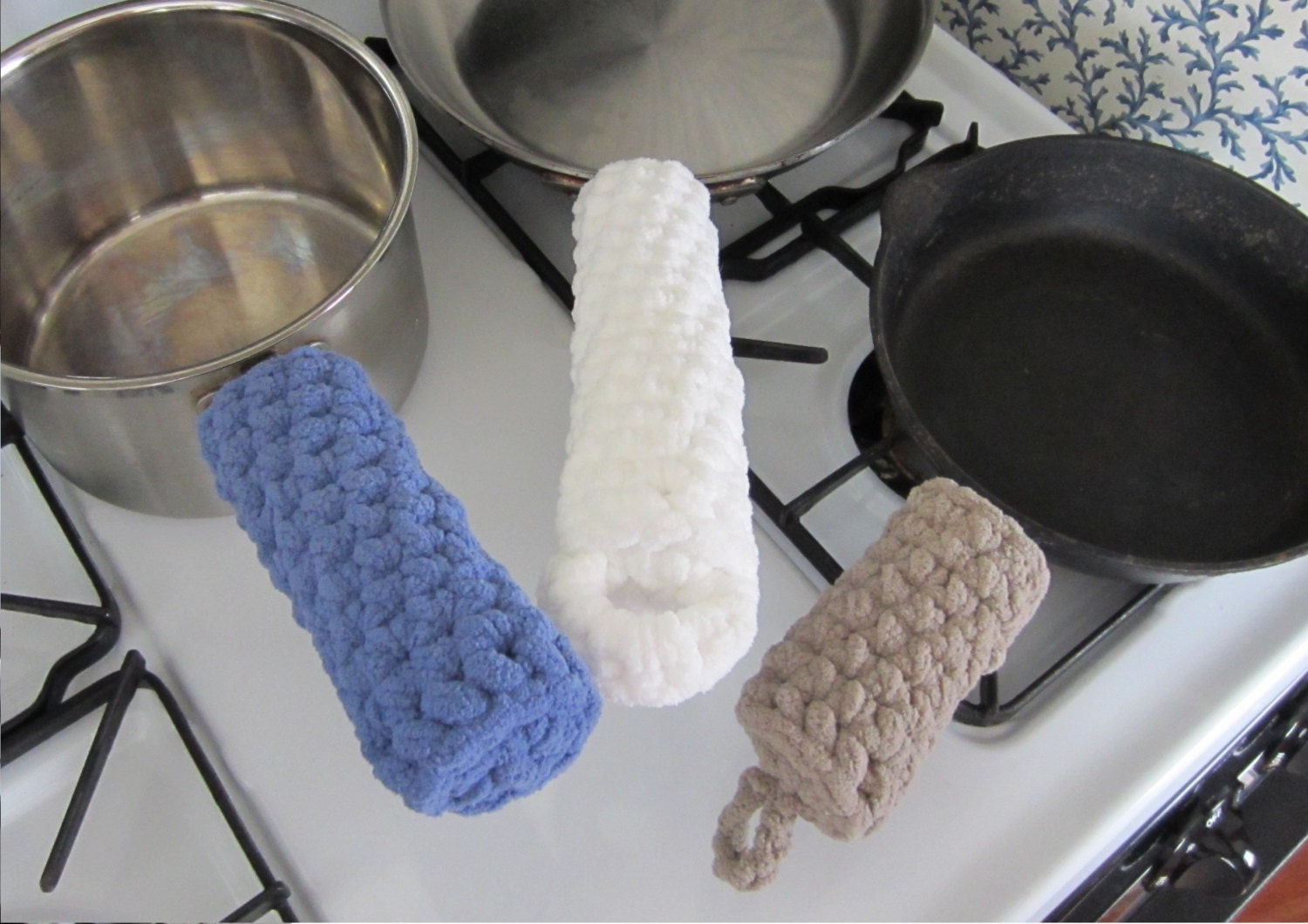 Pan Handle Cover Crocheted Pot Holder Cozy For the Kitchen