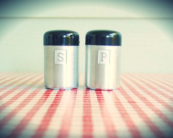 Vintage Kromex Spun Aluminum Salt and Pepper Shakers in SHARP Condition!