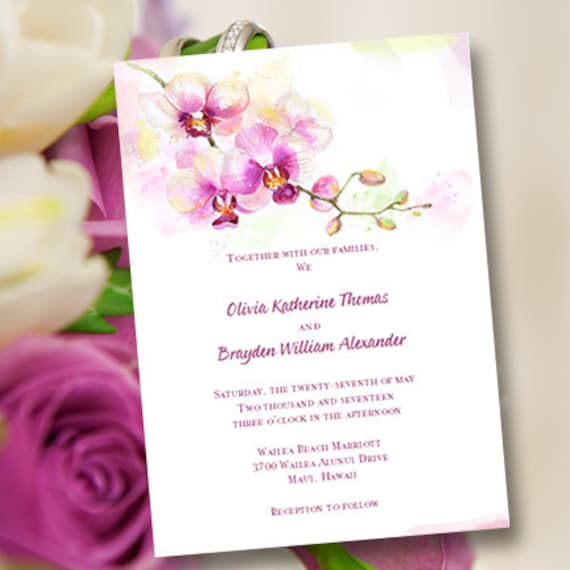 Orchid Wedding Invitations 2