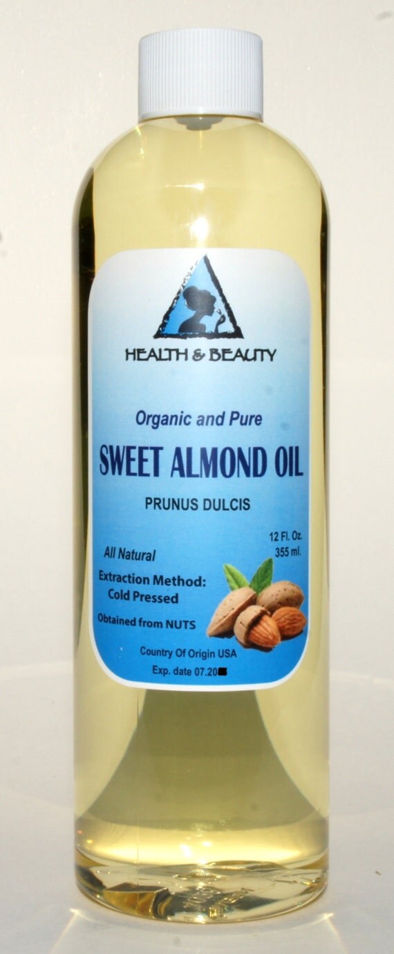 24 oz SWEET ALMOND OIL Organic Carrier Cold by HBOilsCenter