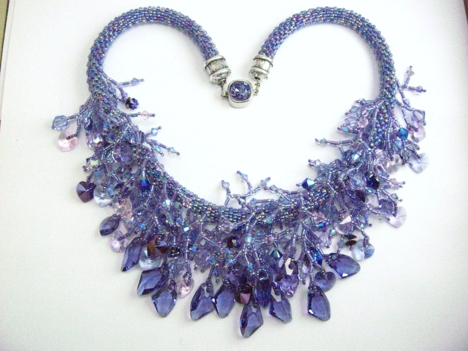 Tutorial Embellished Beaded Rope Necklace Pattern pdf Instant
