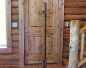 Rochester Coat Rack Handmade Alder Wood 4 Cast Iron Hook Hat Stand Hall Tree Mission Arts & Crafts Craftsman Style