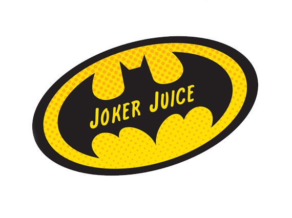 BATMAN Printables Batman Sign Joker Juice Super hero