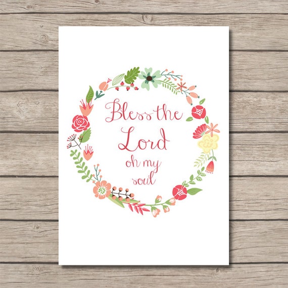 Items similar to PRINTABLE - Christian Bible Verse Psalm Wall Art ...