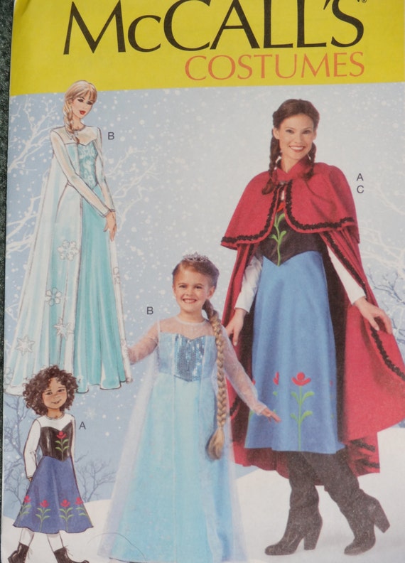McCall's 7000 New Disney Frozen Anna Elsa Costume Pattern