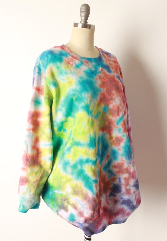 Tye Dye Sweatshirt Custom Upcycled Handmade Unisex by ThyLoveth