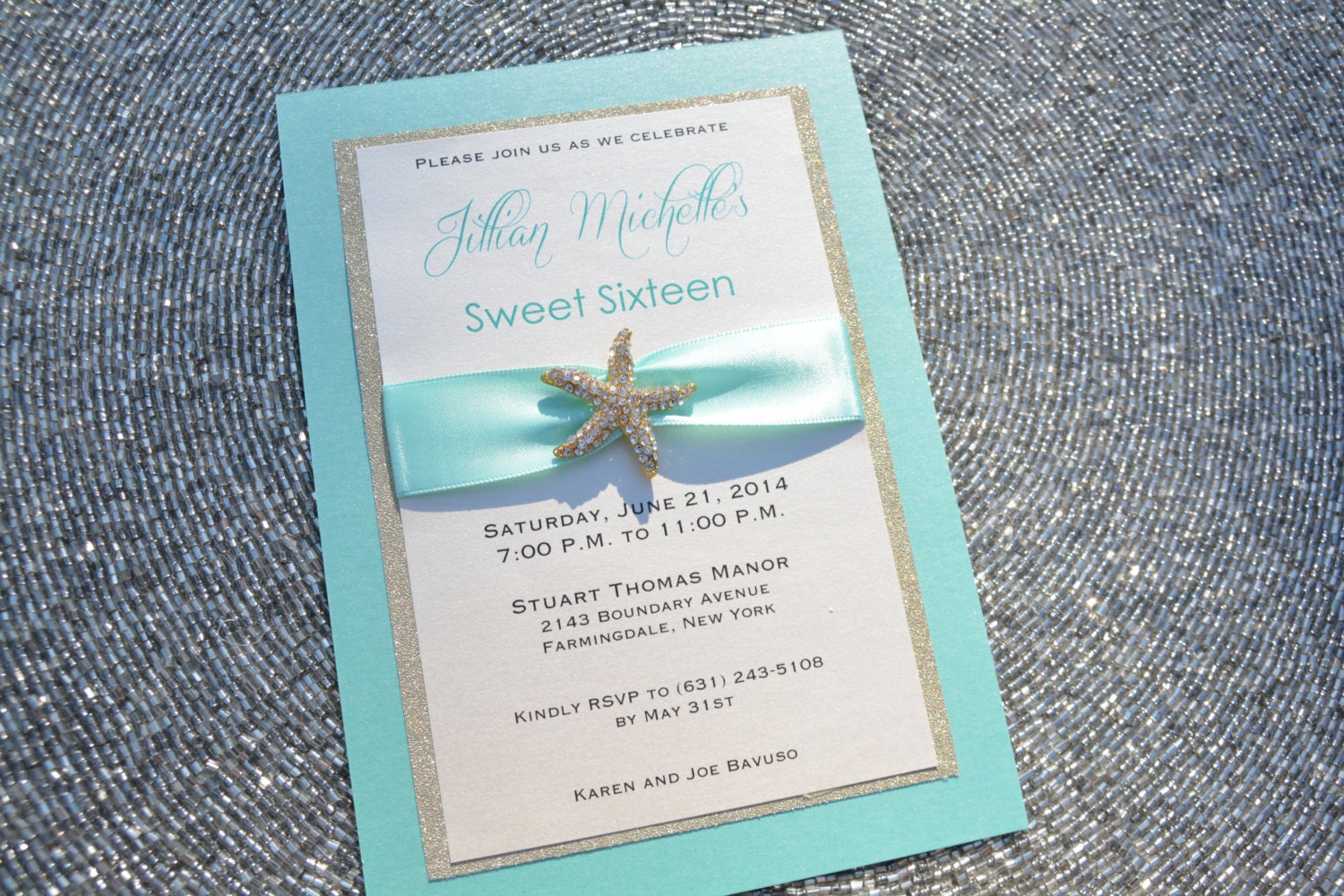 Beach Sweet 16 Invitations 9