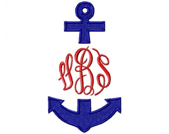 Split Anchor Embroidery Design Machine Embroidery Instant