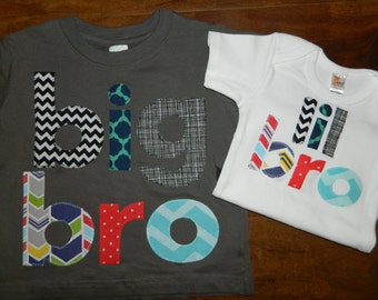 Big Brother Little Brother Shirts, Matching Brother Sibling Set, Big Bro Little Bro Shirts