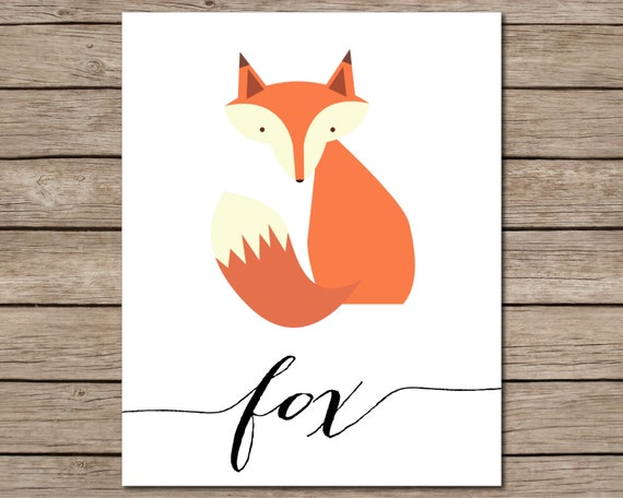 Items similar to Fox Printable - INSTANT DOWNLOAD Printable - fox ...
