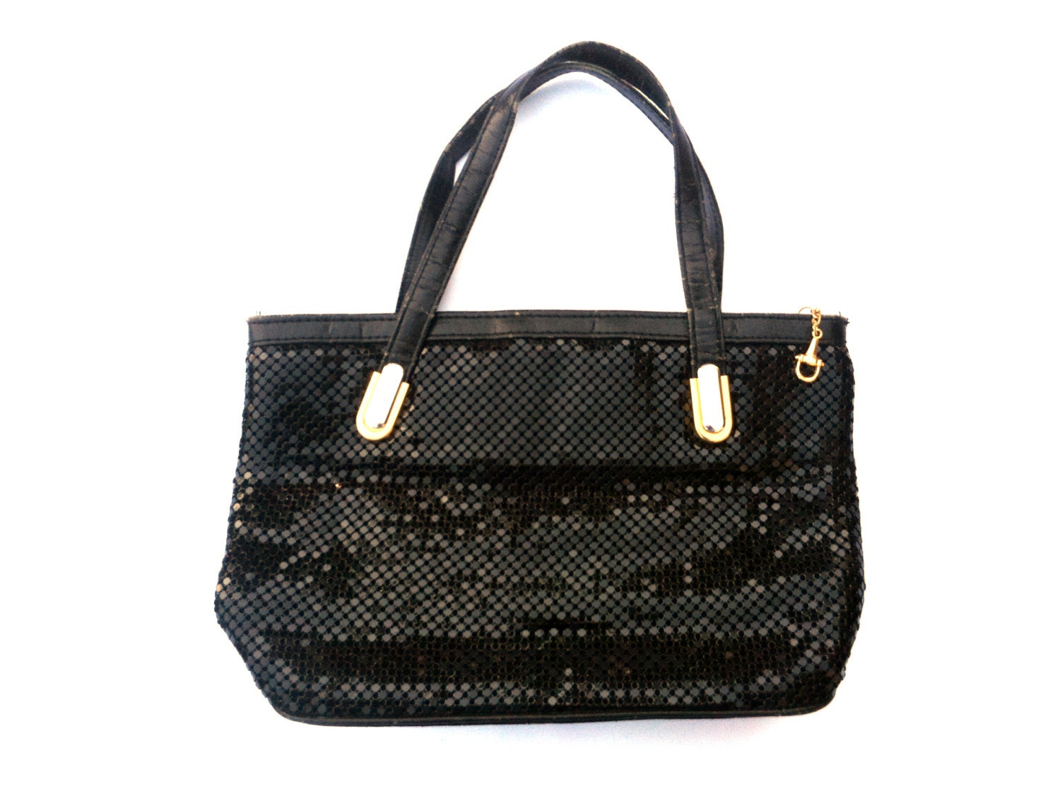 Vintage Chain Mail Metal Handbag with Great Gold + Silver Accents and ...