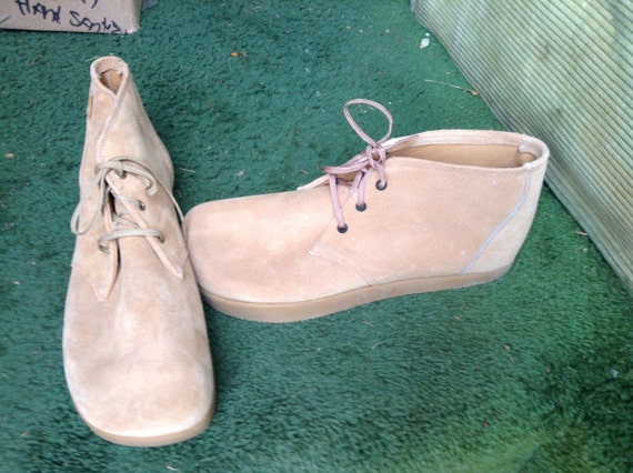 Vintage Anne kalso earth shoes boots suede negitive heel men's size 11 ...