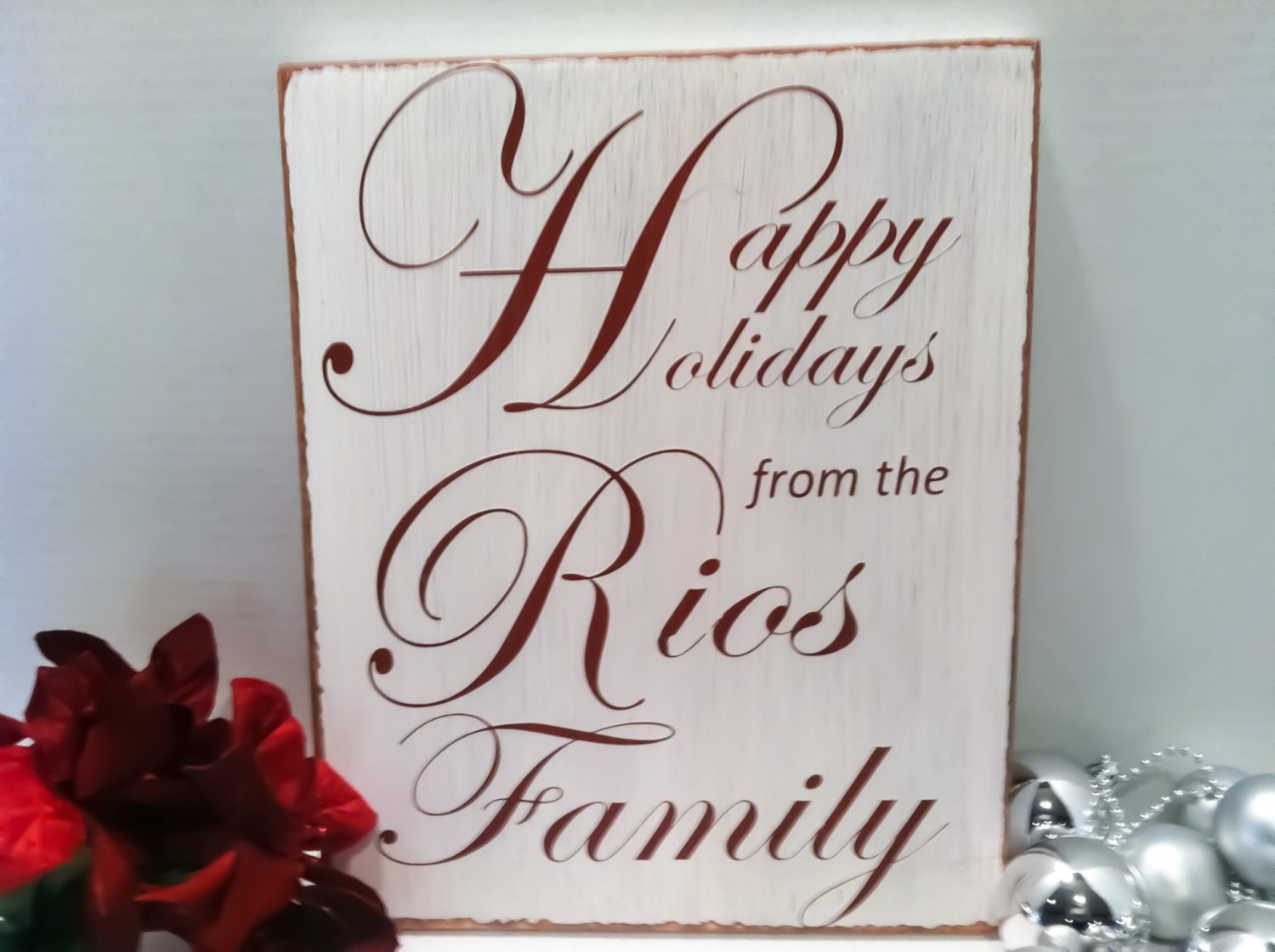 Christmas Decor - Custom Holiday Sign - Vintage Christmas Sign - Christmas Card Photo Prop - Handmade Wooden Sign - Teacher Christmas Gift