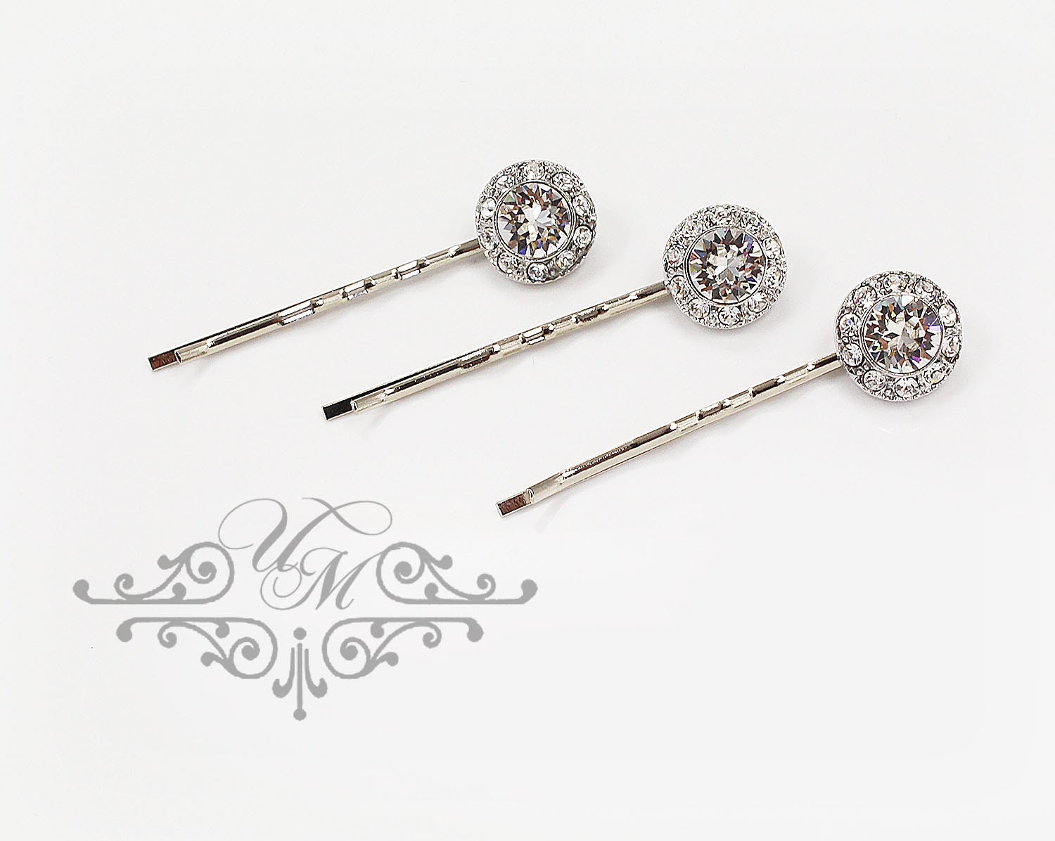 Set Swarovski Crystal Hair Pins Wedding Headpiece Wedding Hair