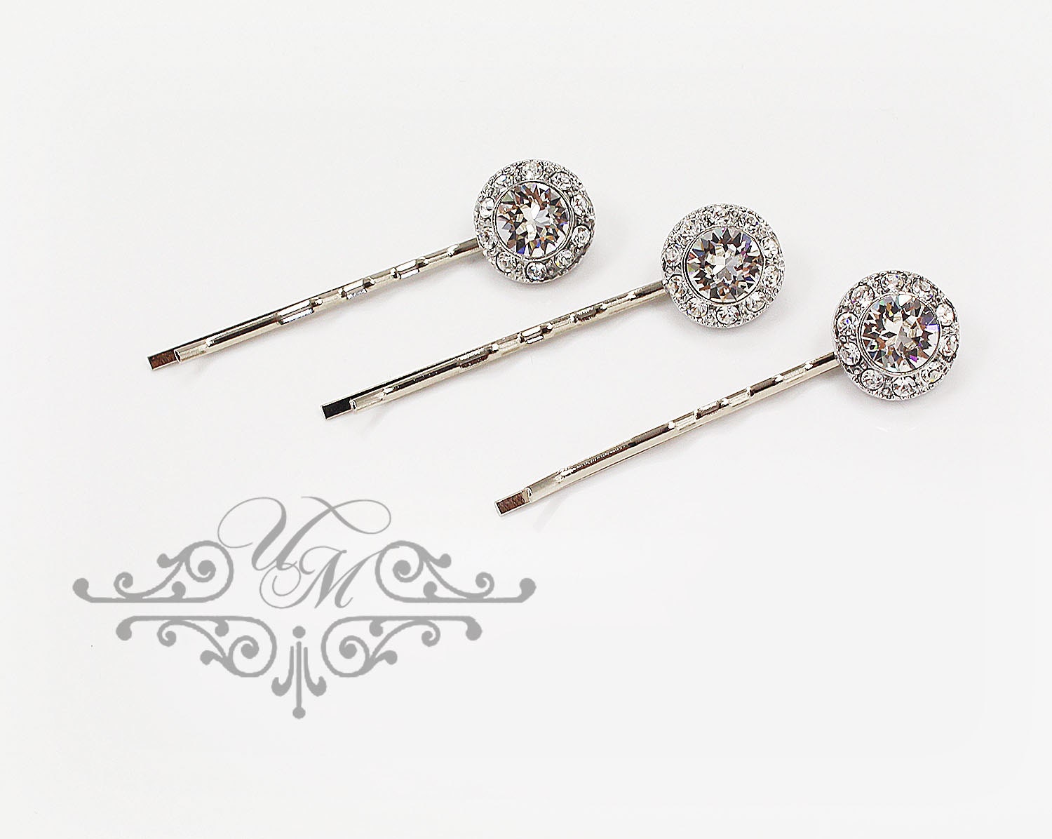 Set Swarovski Crystal Hair Pins Wedding Headpiece Wedding Hair 