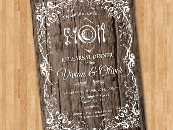 Rustic Rehearsal Dinner Invitations 10