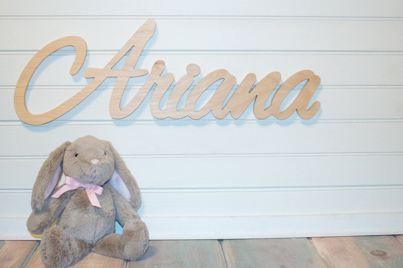 nursery name sign Baby Name Plaque DIY Large Unpainted