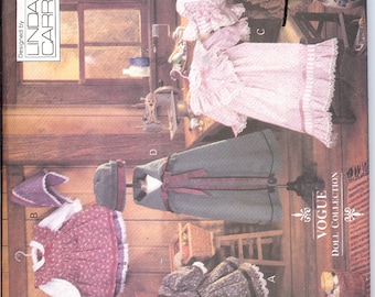 Vogue 8337 UNCUT Early American Doll Clothes ID482 Sewing Pattern