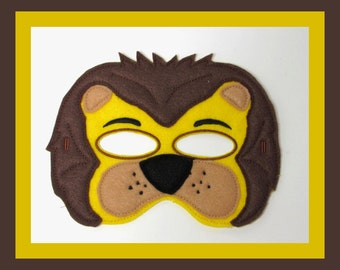 Machine Embroidery Design, Lion mask in the hoop fits ages 3 to 10, #247