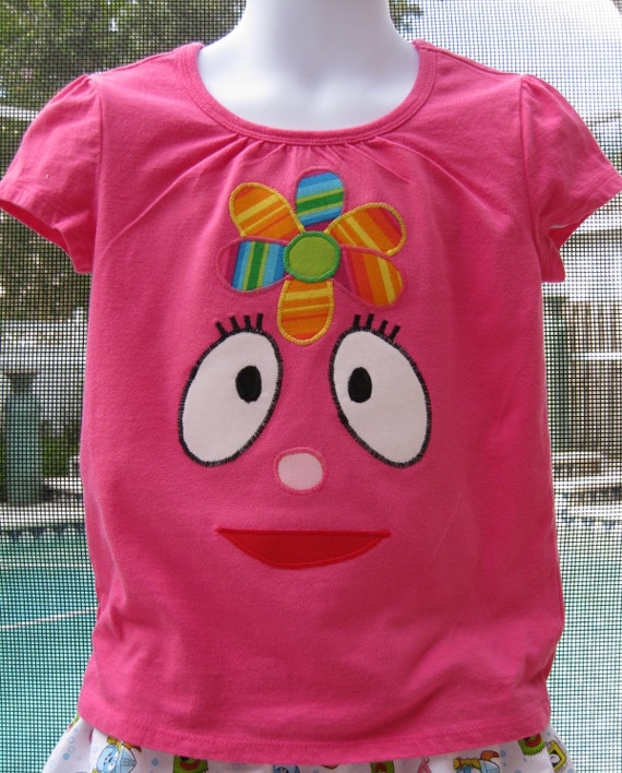 Handmade Yo Gabba Gabba Foofa T-shirt Infant or Toddler