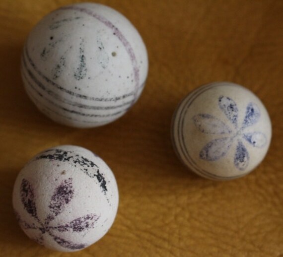 Vintage China Marbles with pinwheel and lines