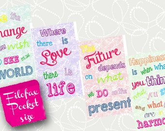 Set 4 Divisori A5 Per Filofax - 2 Verticali E 2 Orizzontali - 6 Fori - 20 Fogli Colorati - Foto 3