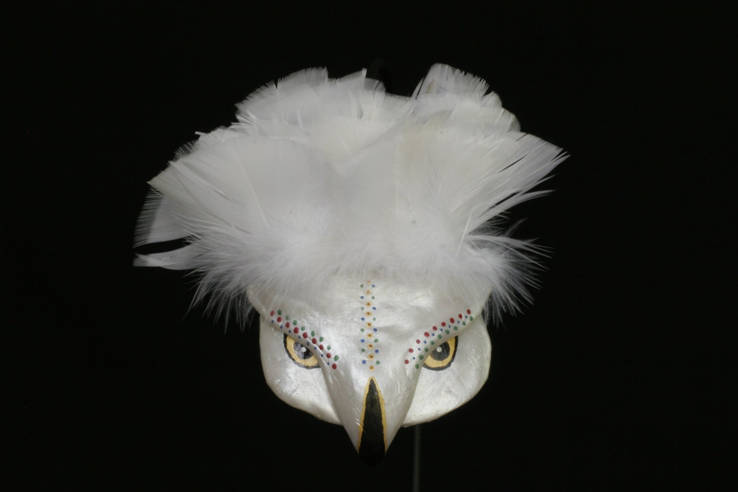 Handmade White Bird wall mask small decorative white bird