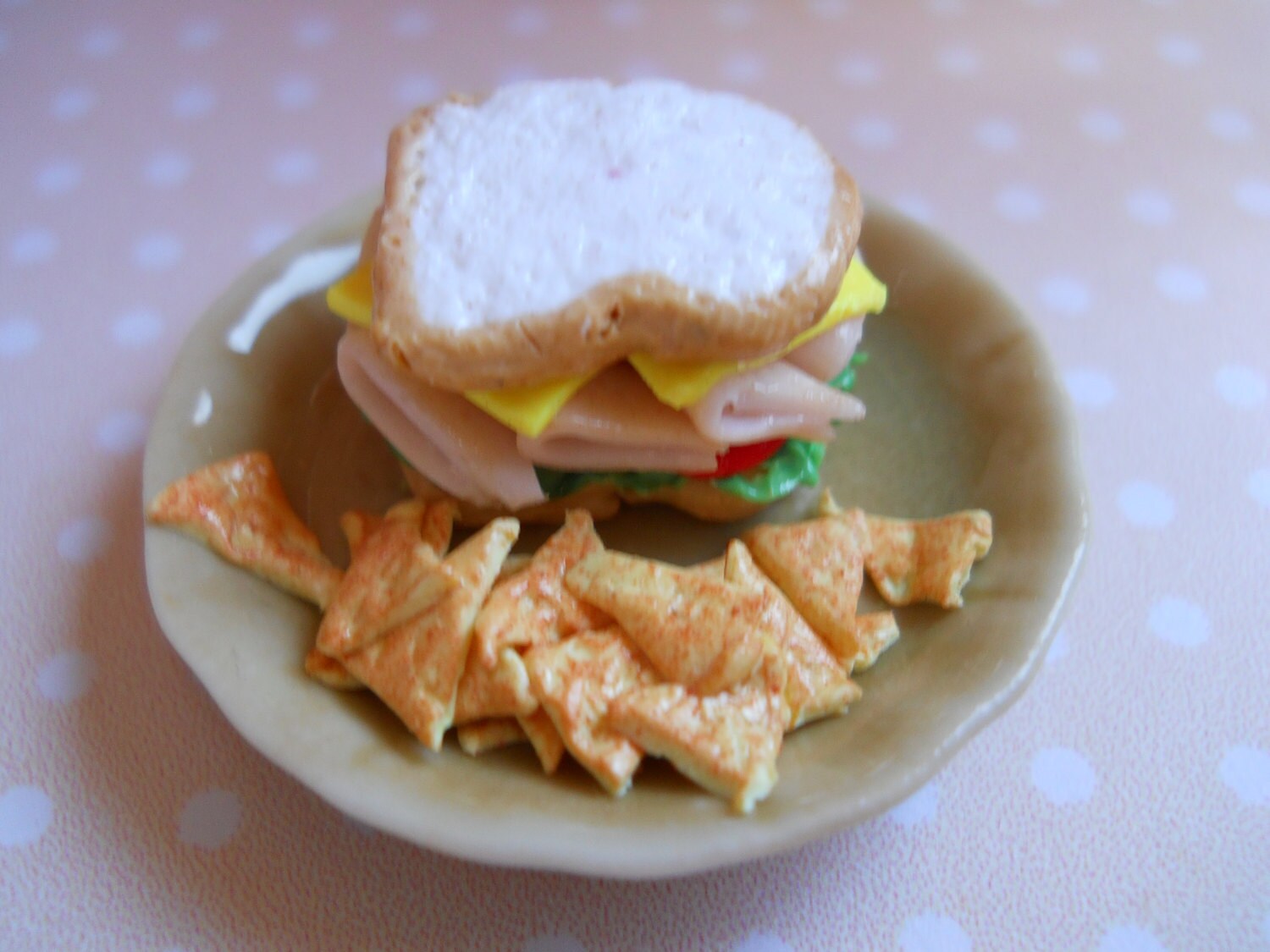 Miniature Ham Sandwich and Nacho Doritos