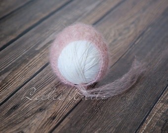 Pattern - Crochet Mohair Bonnet Pattern, Crochet Newborn Bonnet Pattern