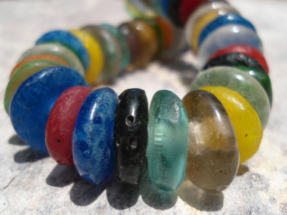 African Recycled Glass BeadsAfrican Glass Beads by RedEarthBeads