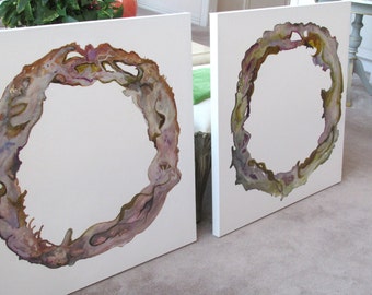 Huge (36" x 36") Original Abstract Paintings by Pamela Qarbaghi