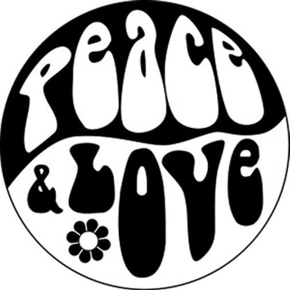 Peace & Love Vinyl Sticker