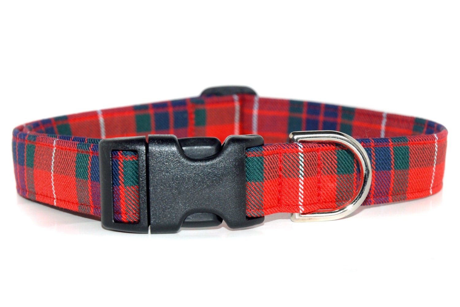 Fraser Scottish Tartan Dog Collar Authentic tartan by TheTartanPup