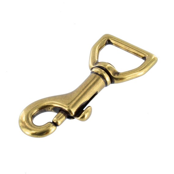 3001A 3/4 Antique Brass Swivel Bolt Snap Solid