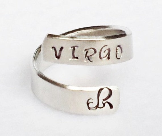 gifts virgo unique Ring   Ring Personalized Custom Zodiac Personalized  Ring Virgo